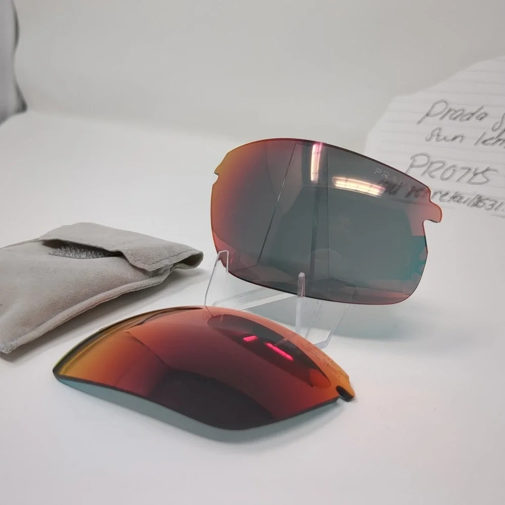 Prada Linea Rossa PS07YS/PR07YS Replacement Lens Orange Red Mirror NEW Authentic